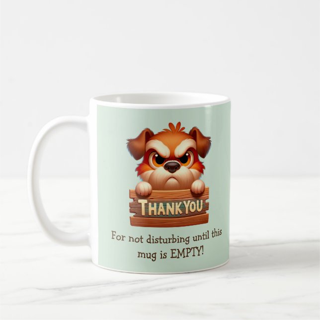 Caneca De Café Cachorro Engraçado Quebra Mug - Personalizável (Esquerda)