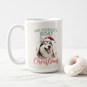 Caneca De Café Cachorro Engraçado rouco Pun Café de Natal