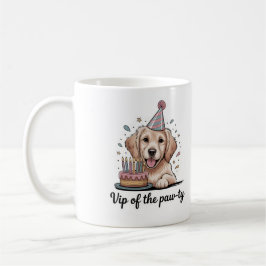 Caneca De Café Cachorro engraçado "VIP da Festa das Patinhas" de