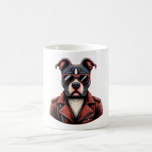 Caneca De Café Cachorro Espirituoso Rebel - Pet Vintage Legal