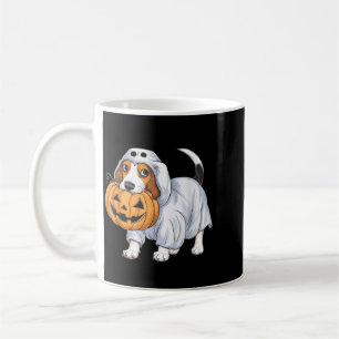 Caneca De Café Cachorro Fantasma Beagle Halloween