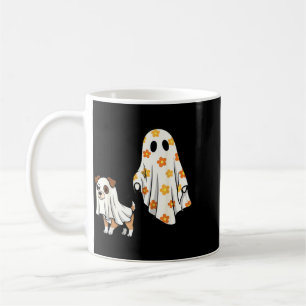 Caneca De Café Cachorro Fantasma de Halloween Mãe de Cachorro da