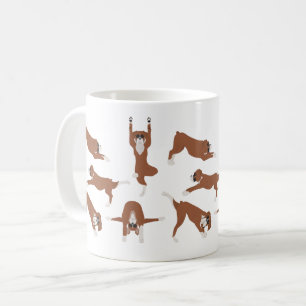 Caneca De Café Cachorro fazendo ioga
