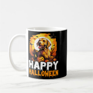Caneca De Café Cachorro Feliz no Halloween