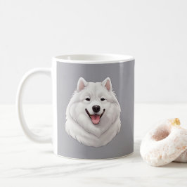 Caneca De Café Cachorro Feliz Samoiado Feliz