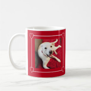 Caneca De Café Cachorro Feliz Sorriso de Foto Coração Feliz