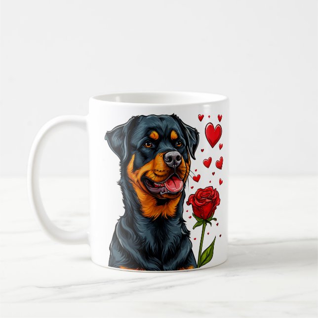 Caneca De Café Cachorro fofo do Dia dos Namorados (Esquerda)