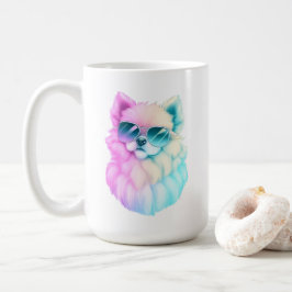 Caneca De Café Cachorro fofo ​ ​ em óculos escuros