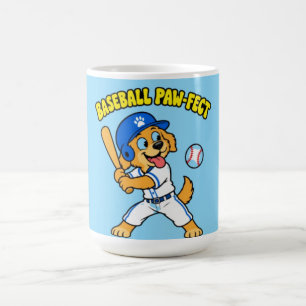 Caneca De Café Cachorro Fofo Jogando Beisebol Pata Perfeito Camis