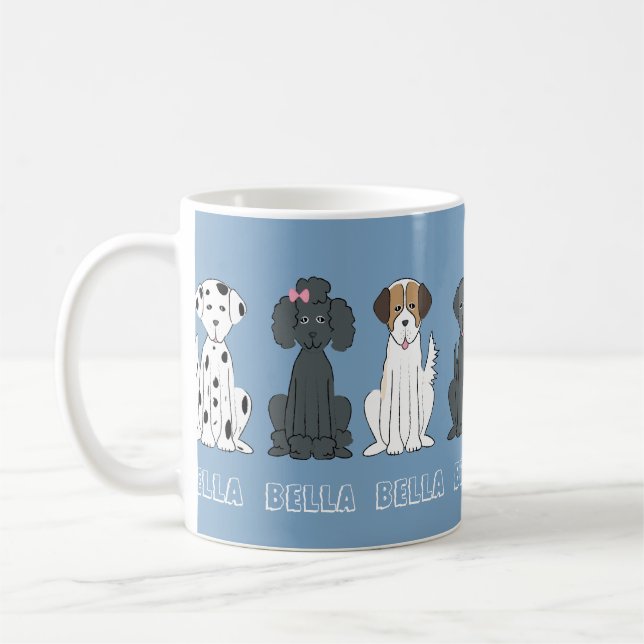 Caneca De Café Cachorro Fofo Pet Caprichoso Estilo Moderno Simple (Esquerda)