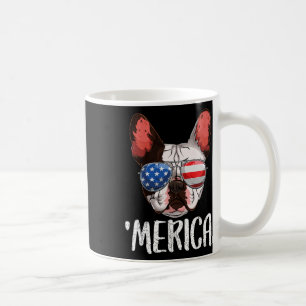 Caneca De Café Cachorro Francês Cachorro 4 De Julho Bandeira Amer