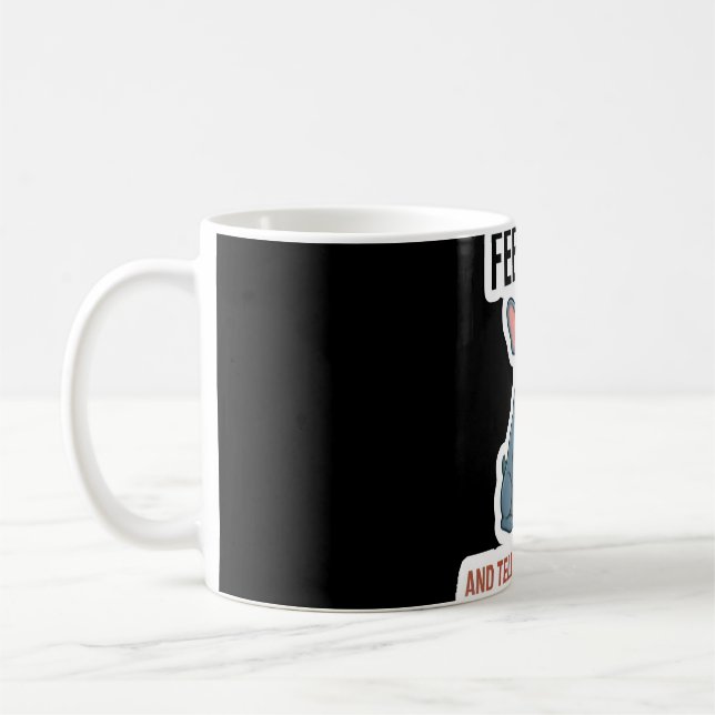 Caneca De Café Cachorro Francês Engraçado Alimente-Me E Diga Que  (Esquerda)