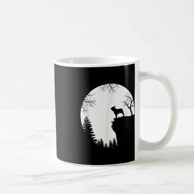 Caneca De Café Cachorro Francês Engraçado E Cachorro Da Lua De Ha (Direita)