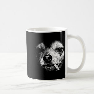 Caneca De Café Cachorro Fumando Cigarro Meme Engraçado Chihuahua 