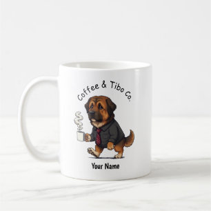 Caneca De Café Cachorro Funny Tibetan Mastiff Terno de Negócios C