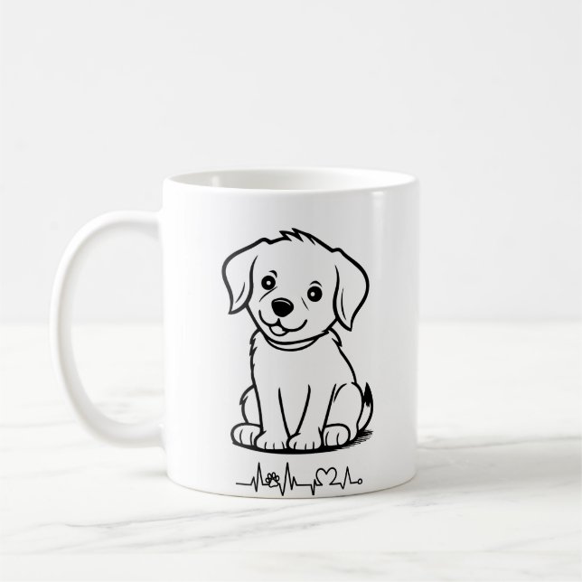 Caneca De Café Cachorro Gelado (Esquerda)