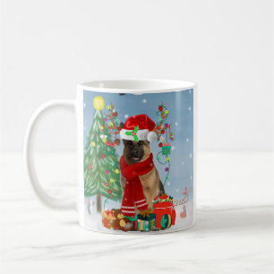 Caneca De Café Cachorro german shepherd na neve com presentes de