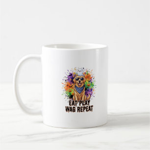 Caneca De Café Cachorro Golden Retriever Assustador Fofo de Hallo