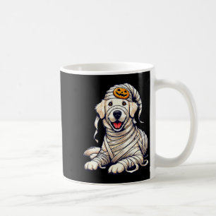 Caneca De Café Cachorro Golden Retriever Creme Inglês Halloween F