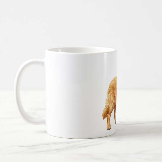 Caneca De Café Cachorro Golden Retriever Fofo (Esquerda)