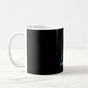 Caneca De Café Cachorro golden retriever montanha selvagem ao lua