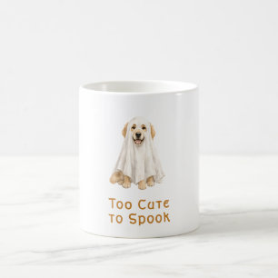 Caneca De Café Cachorro Halloween Fantasma Bonito Retriever Doura