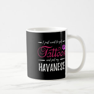 Caneca De Café Cachorro Havanês Tatuando Cachorro Engraçado Mãe D