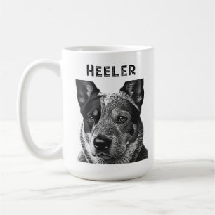 Caneca De Café Cachorro Heeler Azul