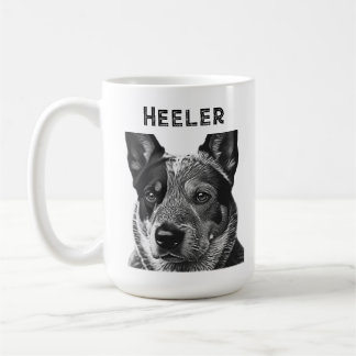 Caneca De Café Cachorro Heeler Azul