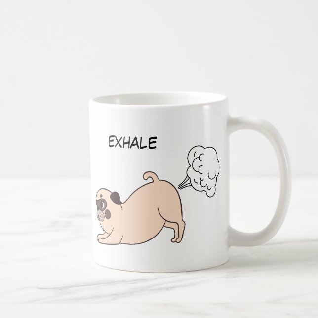 Caneca De Café Cachorro Inalado Enalado Engraçado (Direita)