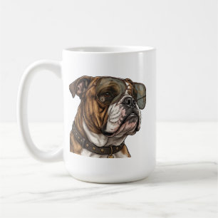 Caneca De Café Cachorro Inglês Resfriado em Óculos de Aviador