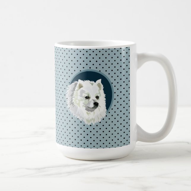 Caneca De Café Cachorro japonês Spitz (Direita)