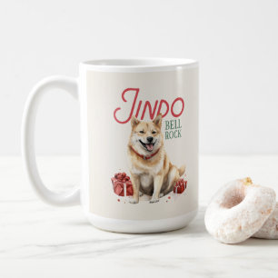 Caneca De Café Cachorro Jindo Coreano Pun Café de Natal