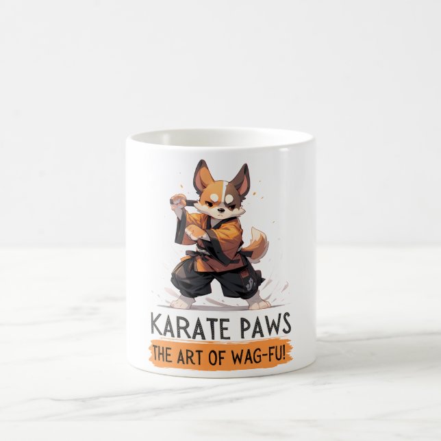 Caneca De Café Cachorro Karate - A Arte de Wag-fu! (Centro)