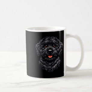 Caneca De Café Cachorro labradoodle preto arte de cachorrinho fof