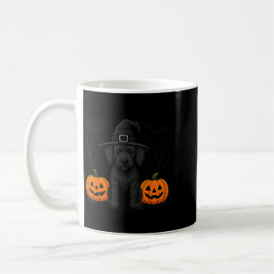 Caneca De Café Cachorro Labradoodle Preto Bruxo Morcegos Assustad