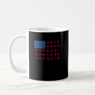 Caneca De Café Cachorro Labrador Retriever EUA Flag