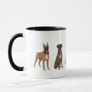 Caneca de Café Cachorro Laço de Gravata Boxers Ele