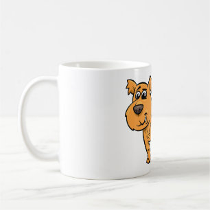 Caneca De Café Cachorro Laranja Desgrenhado