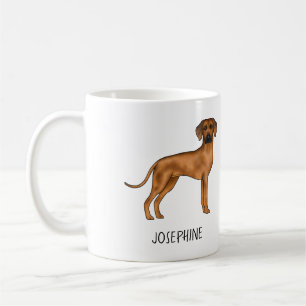 Caneca De Café Cachorro Leão Marrom Fofo Rhodesian Ridgeback Com 
