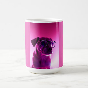 Caneca De Café Cachorro Legal com Óculos de Sol