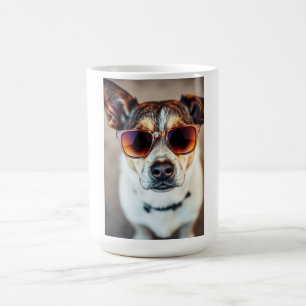 Caneca De Café Cachorro Legal com Óculos de Sol