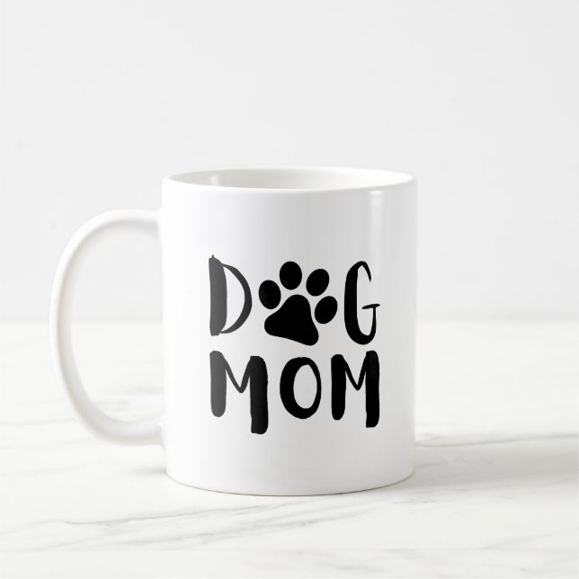 Caneca De Café Cachorro Mãe com Impressão de Pata| Café Engraçado (Esquerda)