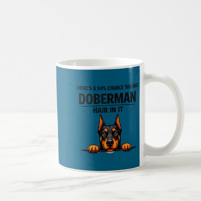 Caneca De Café Cachorro Mãe Doberman Pinscher Fofa Perdendo Pelo (Direita)