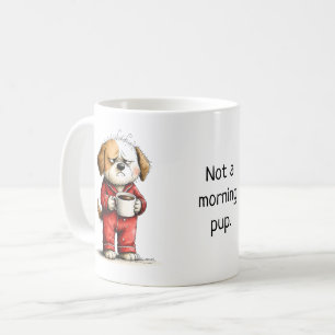 Caneca De Café Cachorro Mal-Humorado Engraçado - Não é um Cachorr