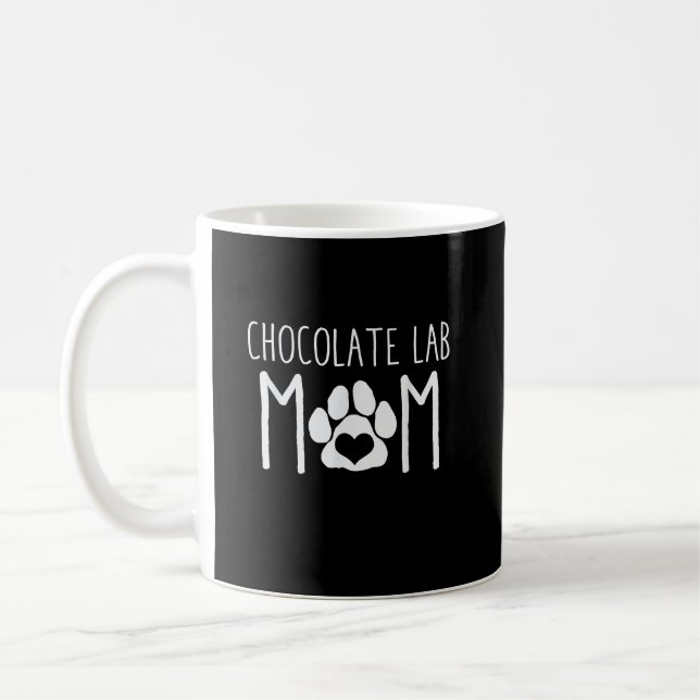 Caneca De Café Cachorro | Mamãe de chocolate (Esquerda)