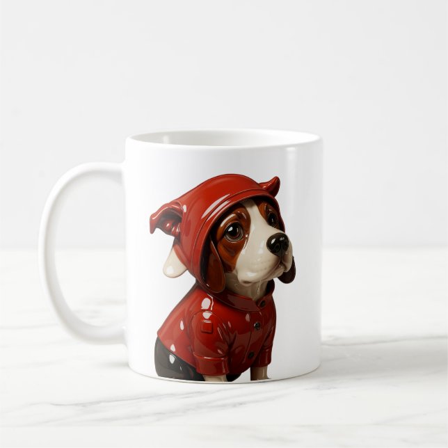 Caneca De Café Cachorro Melancólico (Esquerda)