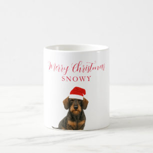 Caneca De Café Cachorro Miniatura com Chapéu de Papai Noel Natal
