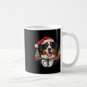 Caneca De Café Cachorro Montanhês de Berna Fofo de Natal Andando