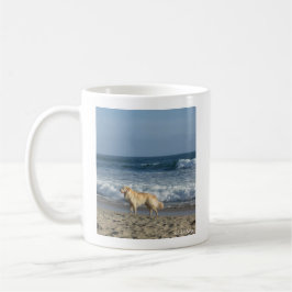 Caneca De Café Cachorro Na Praia